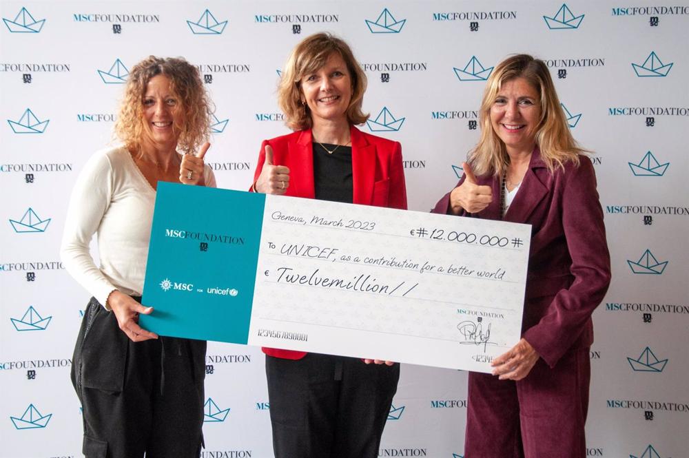 Fundación MSC y UNICEF superan los 12 millones de euros donados a programas sociales Fundación