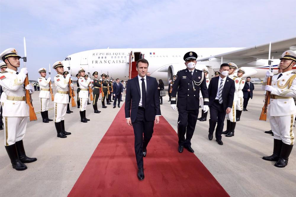 El presidente de Francia, Emmanuel Macron, inicia su visita de Estado a China El