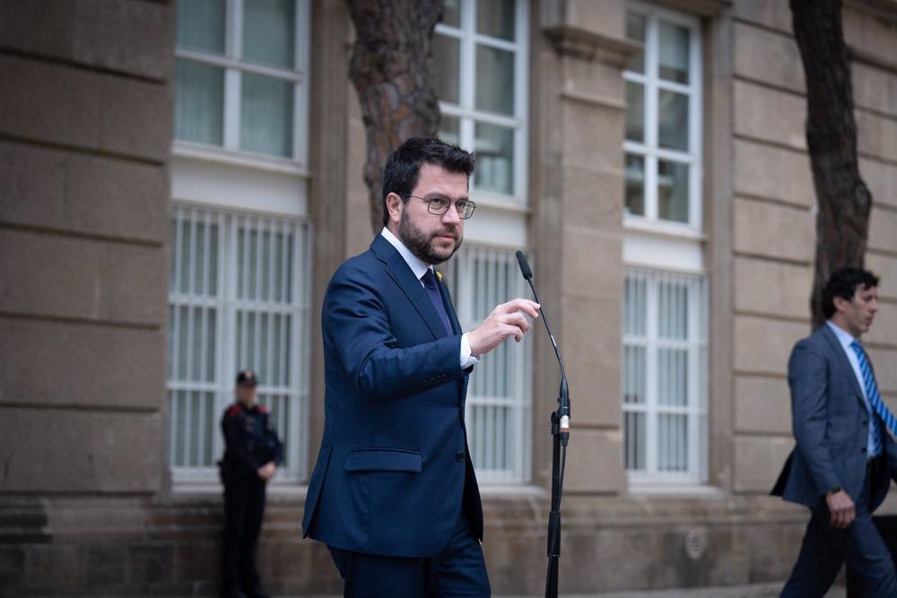 El presidente de la Generalitat, Pere Aragonès El