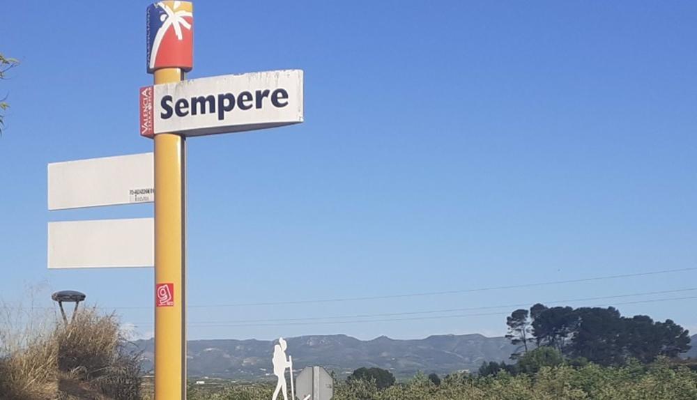 Cartel de la localidad valenciana de Sempere Cartel