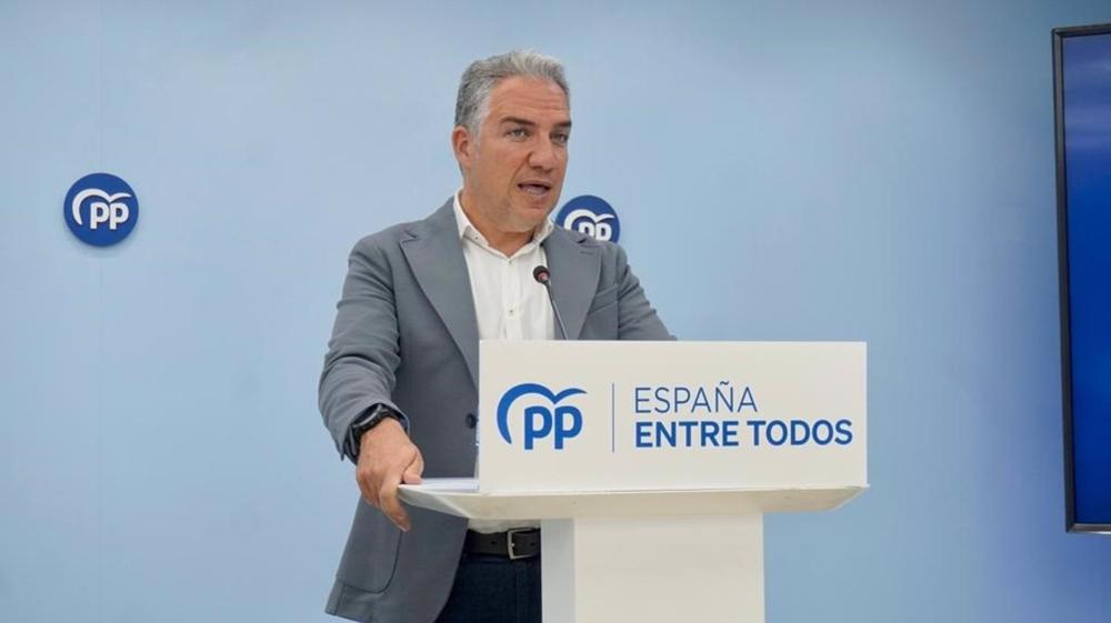 El coordinador general del PP, Elías Bendodo, en Málaga. El