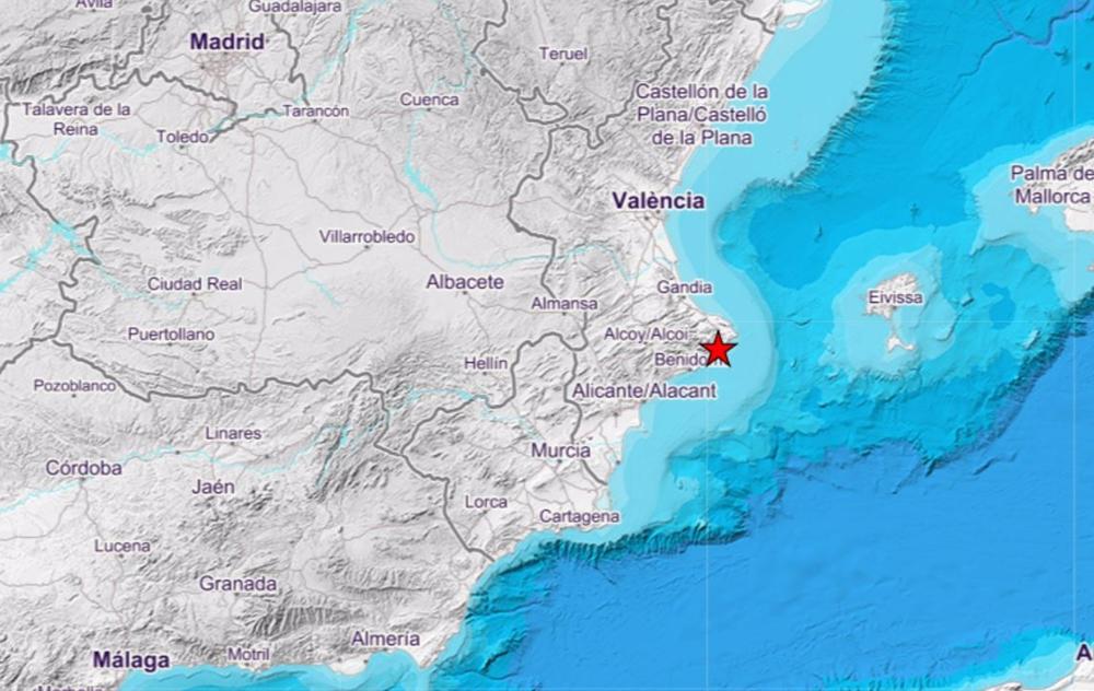 Un seísmo de dos grados se siente en la costa alicantina Un