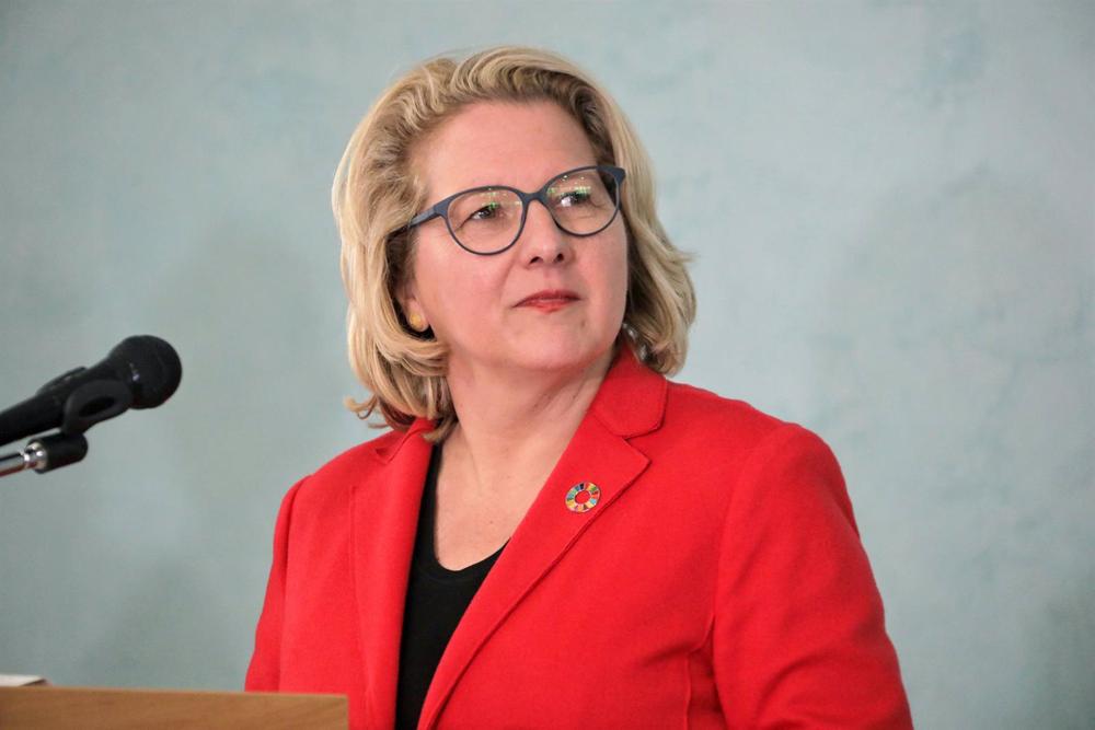 Archivo - La ministra de Desarrollo de Alemania, Svenja Schulze Archivo