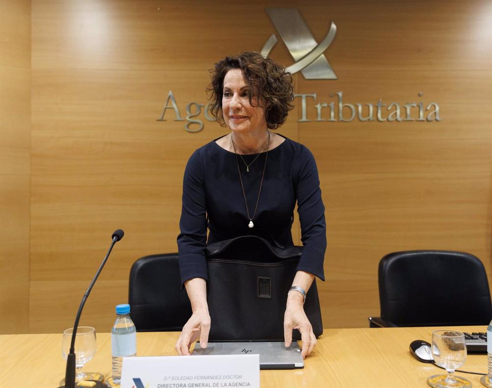 La directora general de la Agencia Tributaria, Soledad Fernández Doctor, presenta la Campaña de IRPF 2022, en la Sede de la Agencia Estatal de Administración Tributaria, a 11 de abril de 2023, en Madrid (España). La Campaña de la Renta y Patrimonio de 202 La
