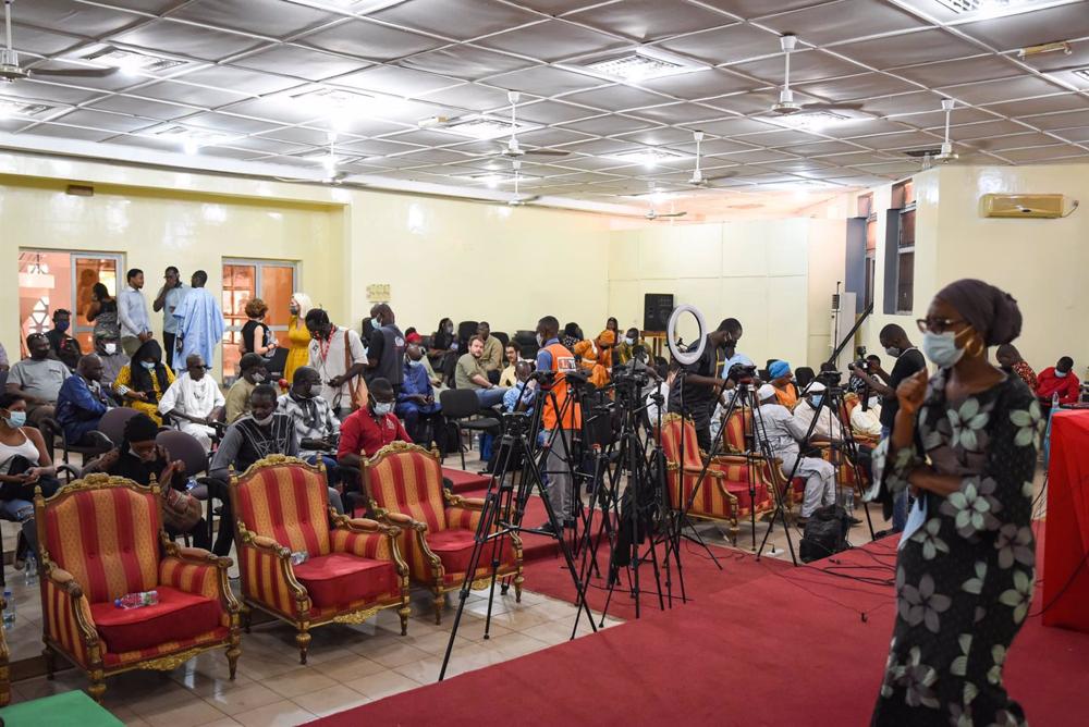 Archivo - Conferencia de prensa para pedir la liberación del periodista Olivier Dubois Archivo