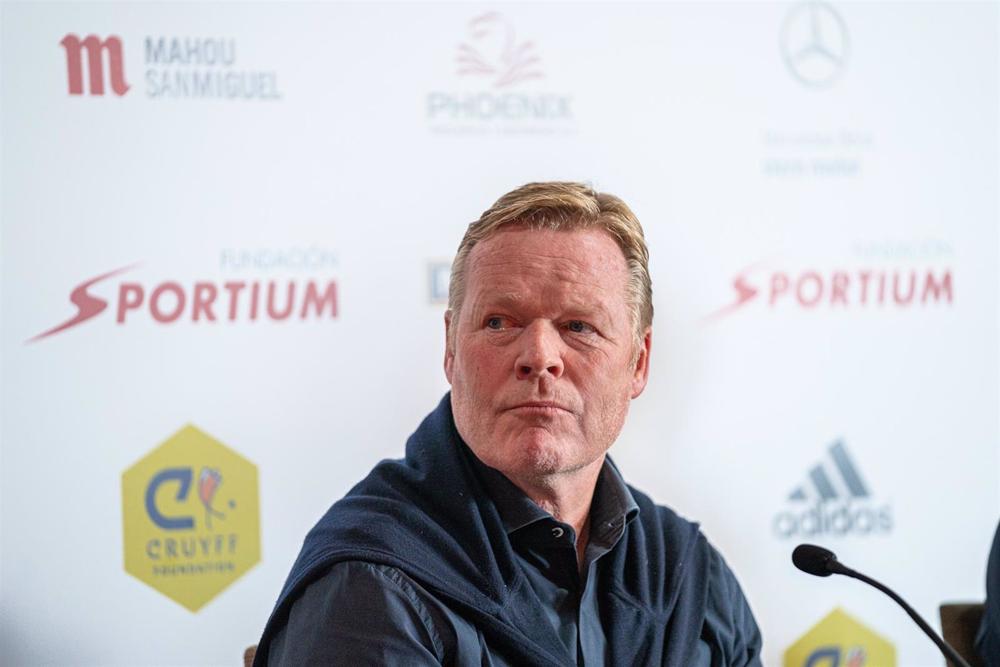 El entrenador neerlandés Ronald Koeman en la presentación de la tercera Koeman Cup by Fundación Sportium, torneo de golf que se disputa en el Golf Barcelona El