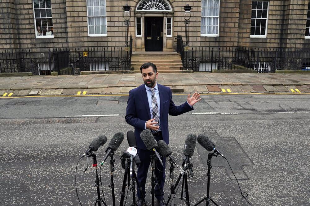 El ministro principal de Escocia, Humza Yousaf. El