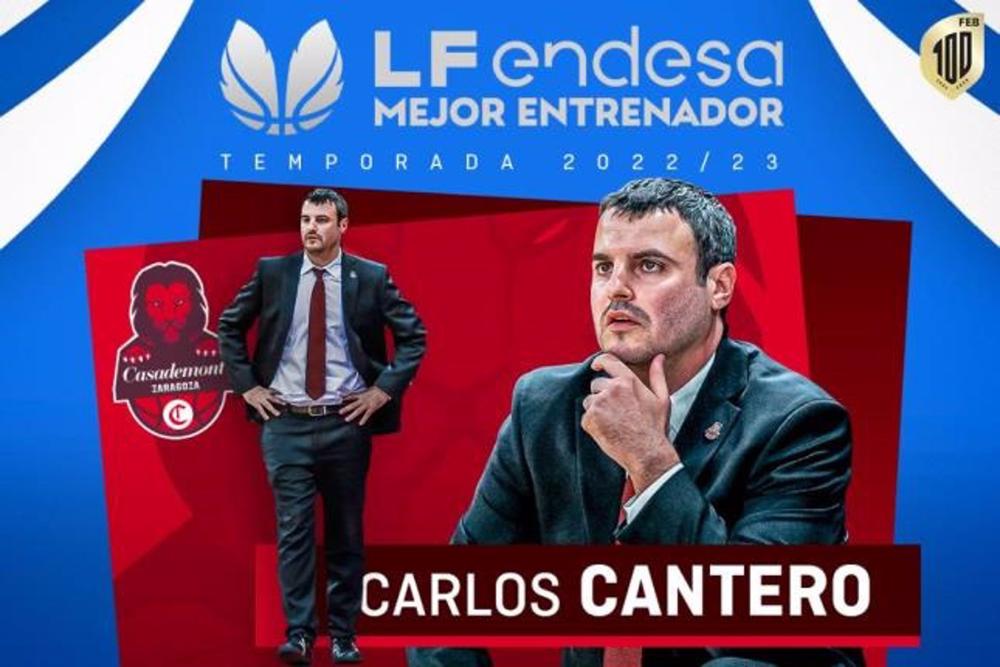 Carlos Cantero, del Casademont Zaragoza, elegido mejor entrenador de la temporada en la LF Endesa. Carlos
