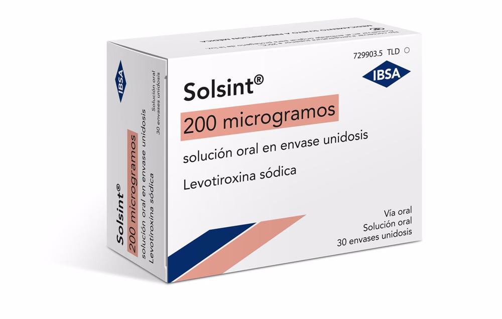 Archivo - 'Solsint' (Levotiroxina Sódica), Del Laboratorio IBSA, Utilizado Contra El Hipotiroidismo Y El Hipertiroidismo. Archivo