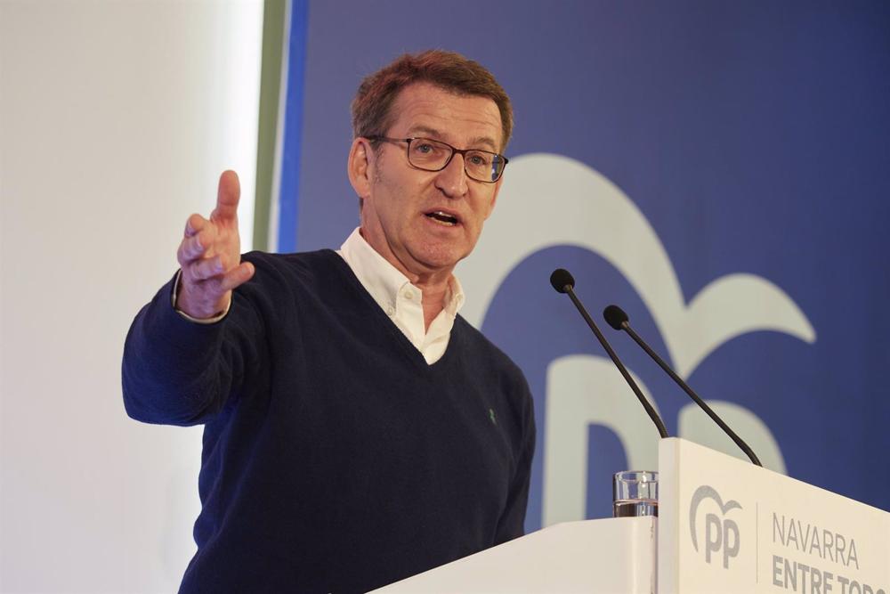 El presidente del Partido Popular, Alberto Núñez Feijóo. El