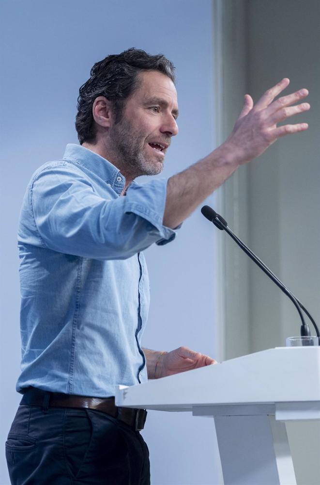 El vicesecretario de Cultura y Sociedad Abierta del Partido Popular y portavoz de campaña, Borja Sémper, ofrece una rueda de prensa, en la sede nacional del PP, a 3 de abril de 2023, en Madrid (España). El