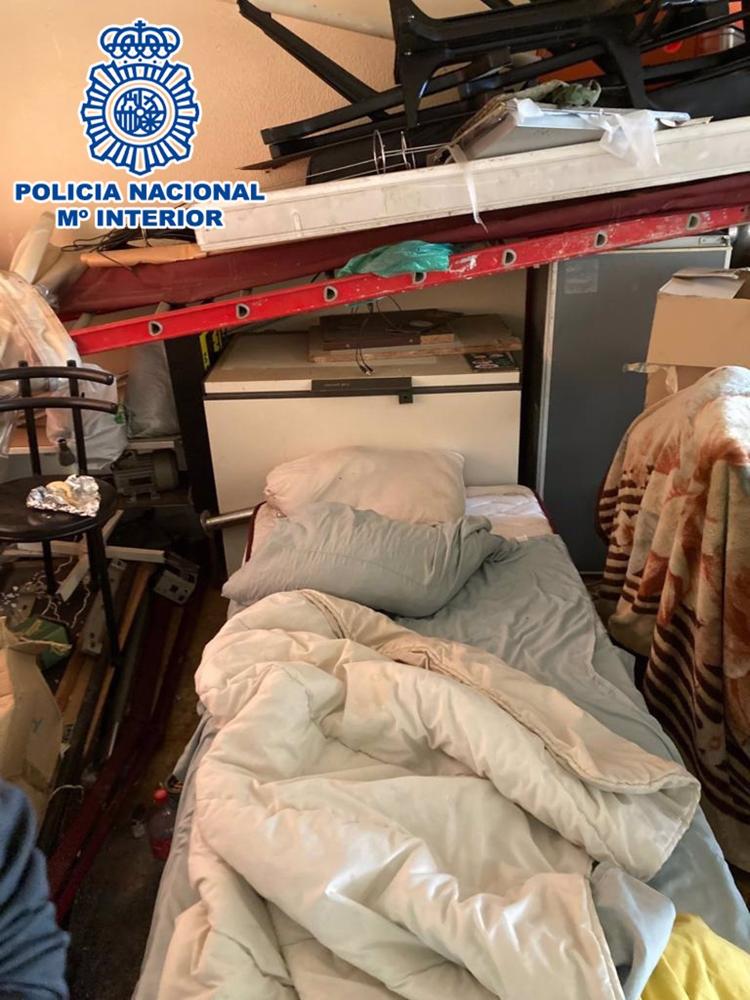 Uno de los espacios en los que vivían las víctimas, quienes estaban en condiciones de Uno