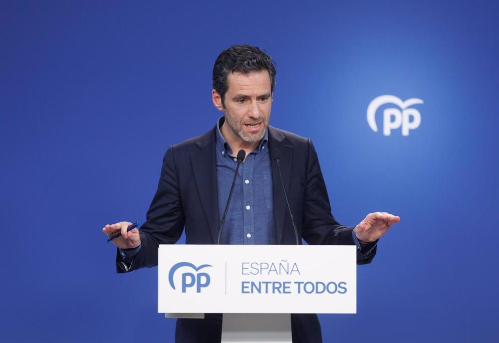 Archivo - El portavoz de Campaña del PP, Borja Sémper, durante una rueda de prensa en la sede del partido, a 20 de febrero de 2023, en Madrid (España). La comparecencia ha tenido lugar después de la reunión del Comité de Dirección Archivo