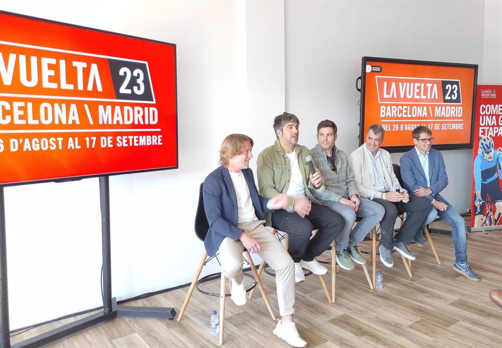 Presentación de la sintonía oficial de La Vuelta 23, a cargo de Estopa, en el marco del Barcelona Open Banc Sabadell 2023 Presentación