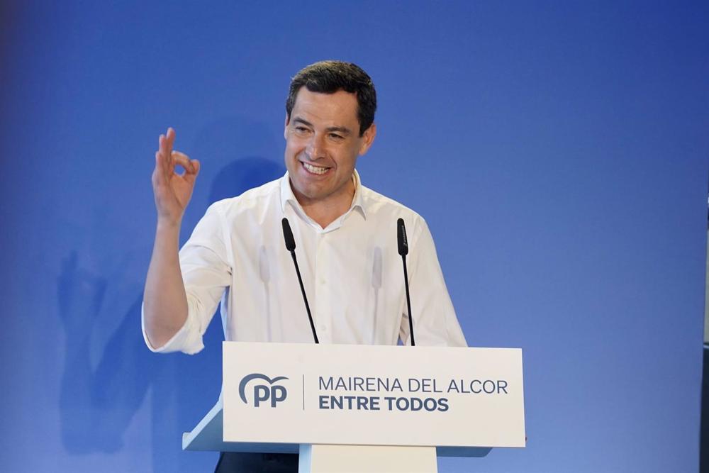 Archivo - El presidente de la Junta y del PP-A, Juanma Moreno, este jueves Archivo