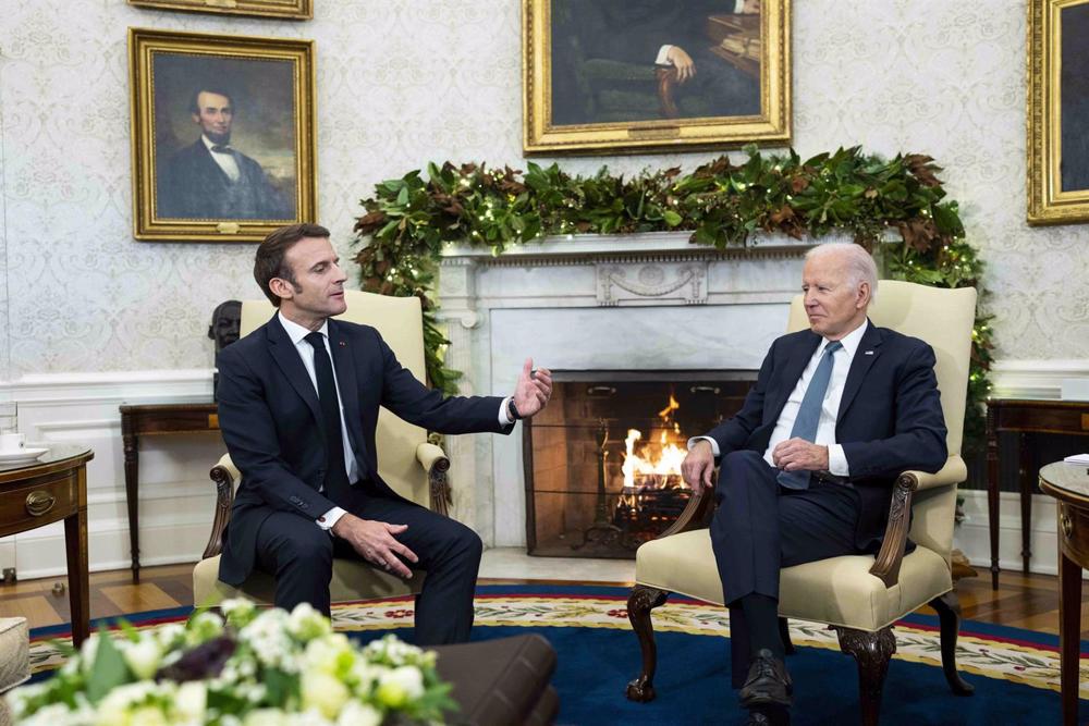 Biden et Macron s’accordent sur le ‘maintien de la paix et de la stabilité’ dans le détroit de Taïwan