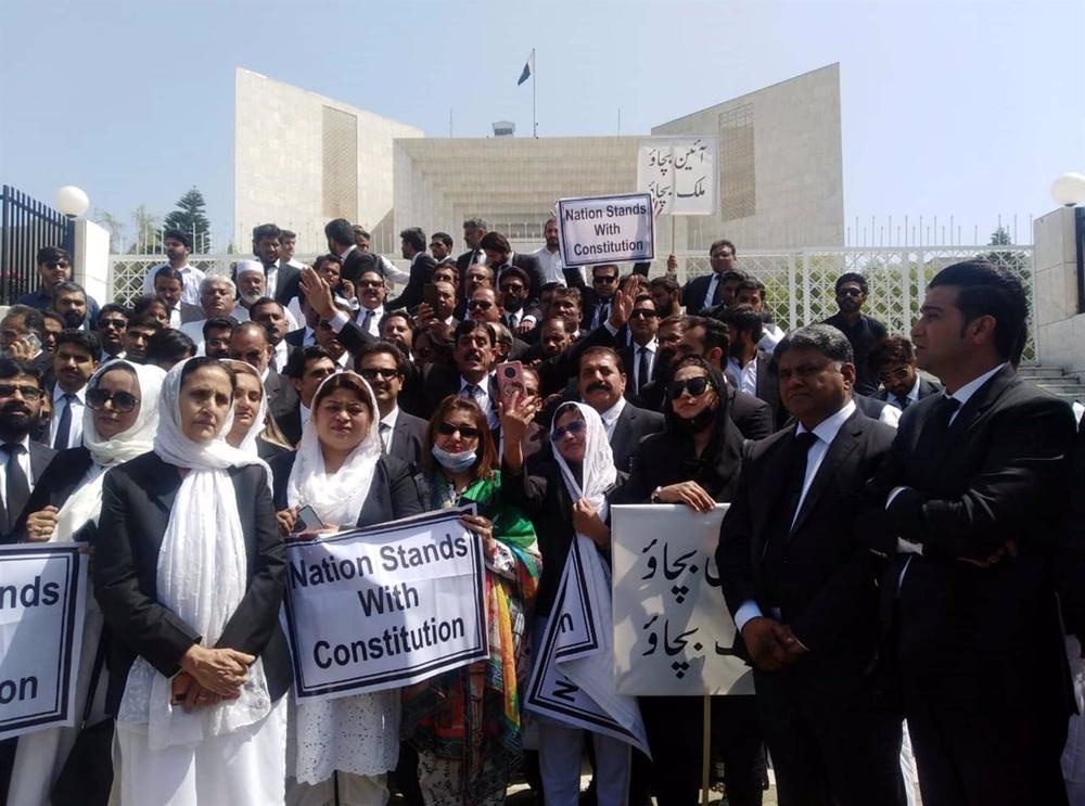 Protesta ante el Tribunal Supremo de Pakistán Protesta
