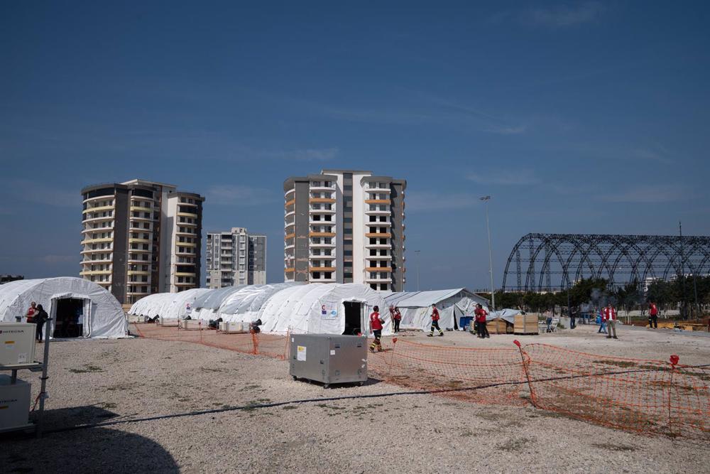 Archivo - Varias carpas del recinto donde se encuentra el hospital de campaña de la Agencia Española de Cooperación Internacional para el Desarrollo, a 23 de febrero de 2023, en Iskenderun, Turquía Archivo