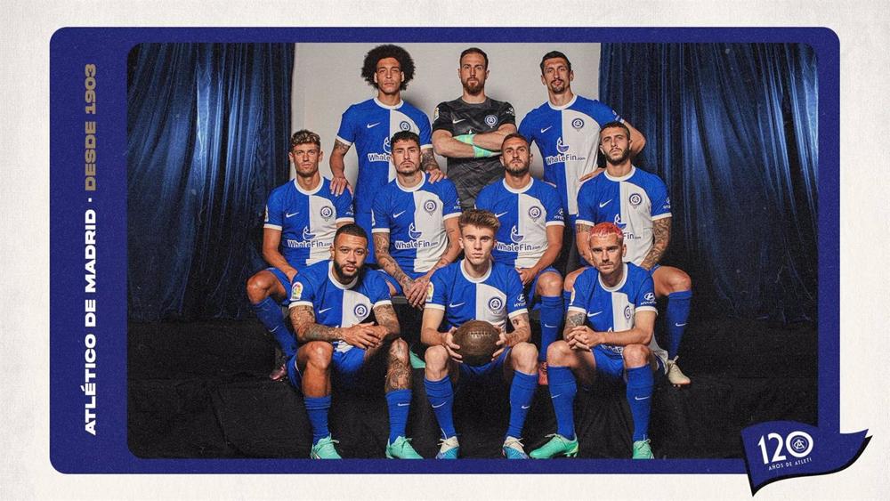El Atlético de Madrid vestirá de azul y blanco ante el Mallorca para celebrar su 120º aniversario El