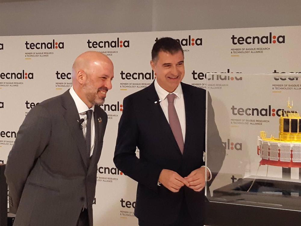 El presidente de Tecnalia, Alex Belaustegi, y el director general, Jesús Valero, presentan sus resultados de 2022 y retos para 2023 en Bilbao El