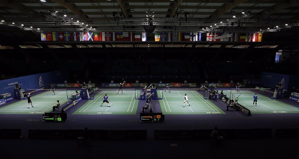 Archivo - Europeo de Bádminton 2022, en el Centro Deportivo Municipal de Gallur. Archivo