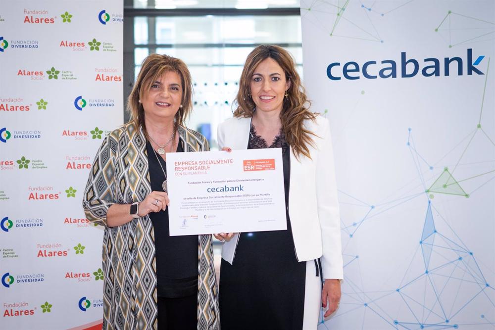 Cecabank recibe el sello “Empresa Socialmente Responsable” de mano de la Fundación Alares Cecabank