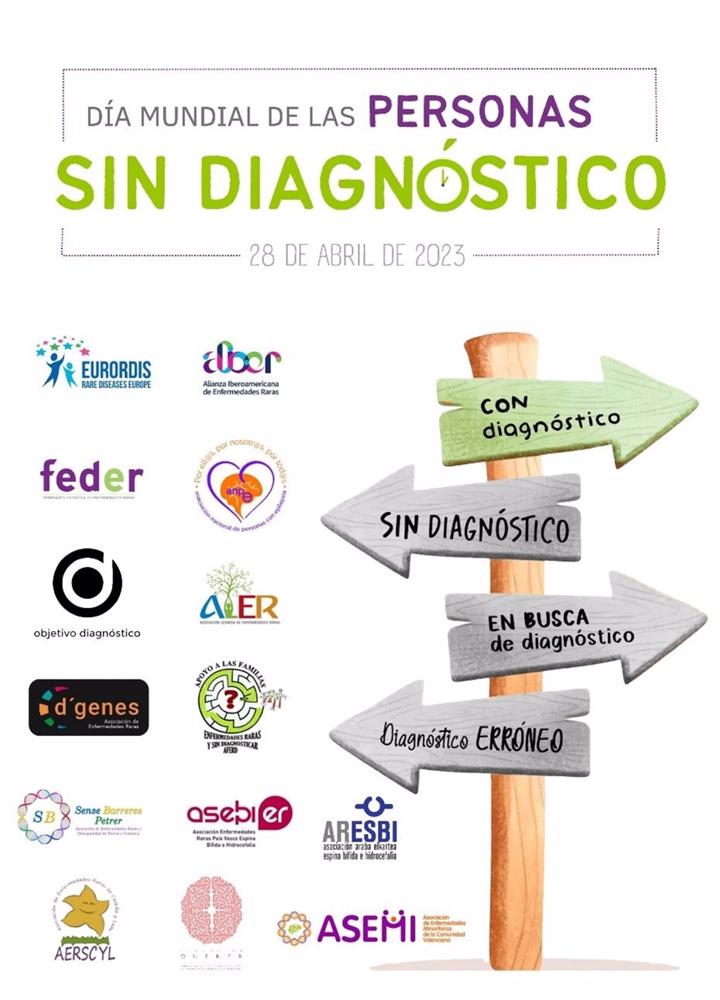 Un total de 14 organizaciones de pacientes se han unido, con motivo del Día Mundial de las Personas Sin Diagnóstico, que se celebra este viernes Un