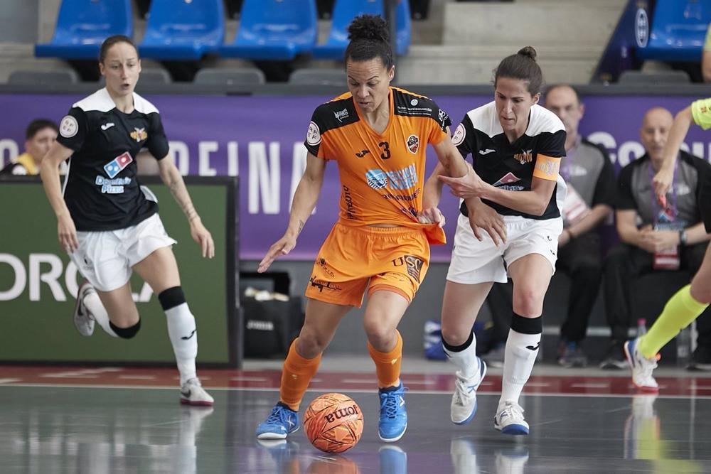 Dany, jugadora del Pescados Rubén Burela, durante la Copa de la Reina de fútbol sala. Dany,