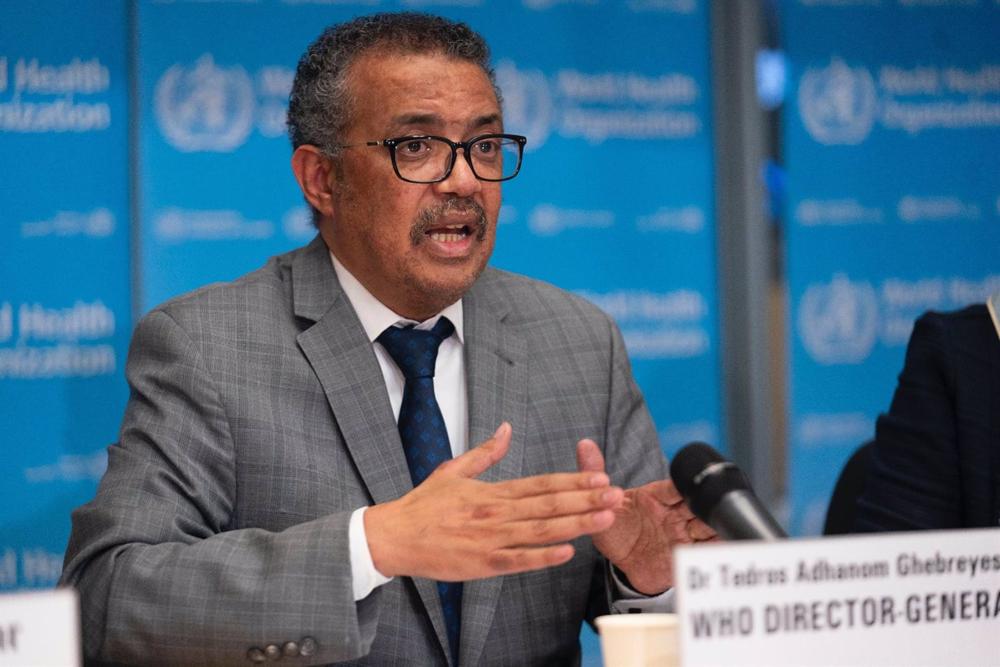 Archivo - El director general de la Organización Mundial de la Salud (OMS), Tedros Adhanom Ghebreyesus, durante la rueda de prensa diaria sobre el coronavirus Covid-19. 21 de febrero de 2020. Archivo