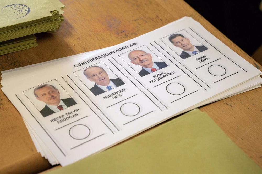 Papeleta de las elecciones presidenciales de Turquía Papeleta