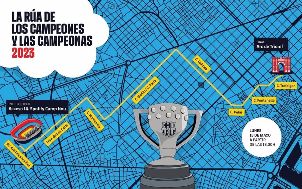 El Barça celebrará este lunes los títulos de Liga El