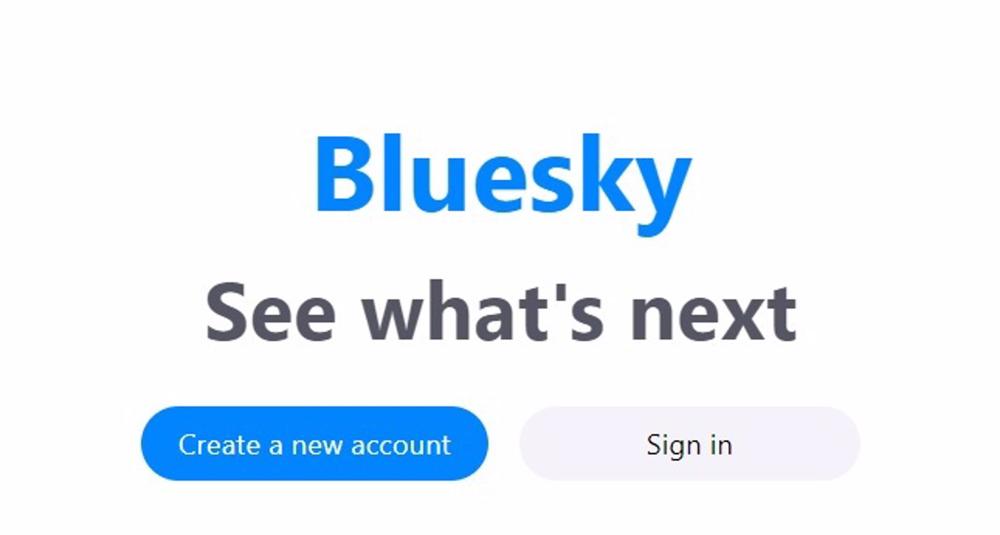 Captura de la portada de la red social Bluesky Captura