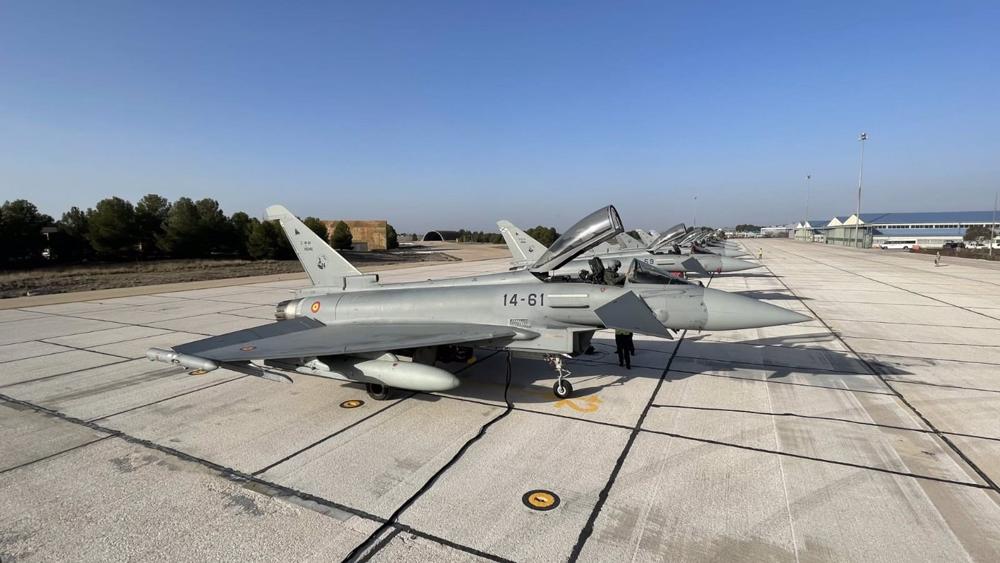 Archivo - Aviones de combate eurofighter del Ala 14 del Ejército del Aire Archivo