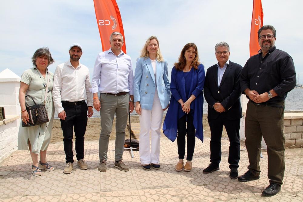 La candidata de Ciudadanos a la Presidencia de la Región, María José Ros; la eurodiputada de la formación 'naranja' Soraya Rodríguez; y los candidatos a la Alcaldía de Cartagena, Pedro Martínez, y de San Javier, Víctor Pérez, visitan Los Nietos La