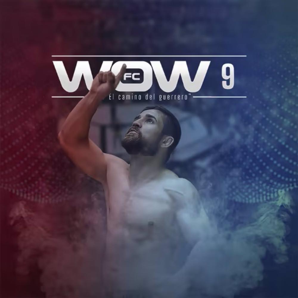 Cartel anunciador del evento WOW 9 de artes marciales mixtas que se celebrará en Madrid el 20 de mayo de 2023 Cartel