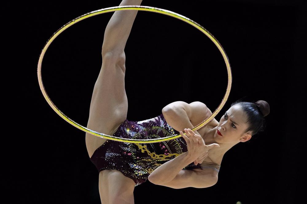 Polina Berezina, durante el 39º Campeonato de Europa de gimnasia rítmica. Polina