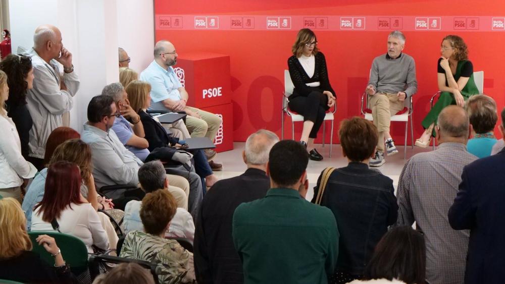 El ministro del Interior, Fernando Grande-Marlaska, en un acto del PSOE de Melilla El