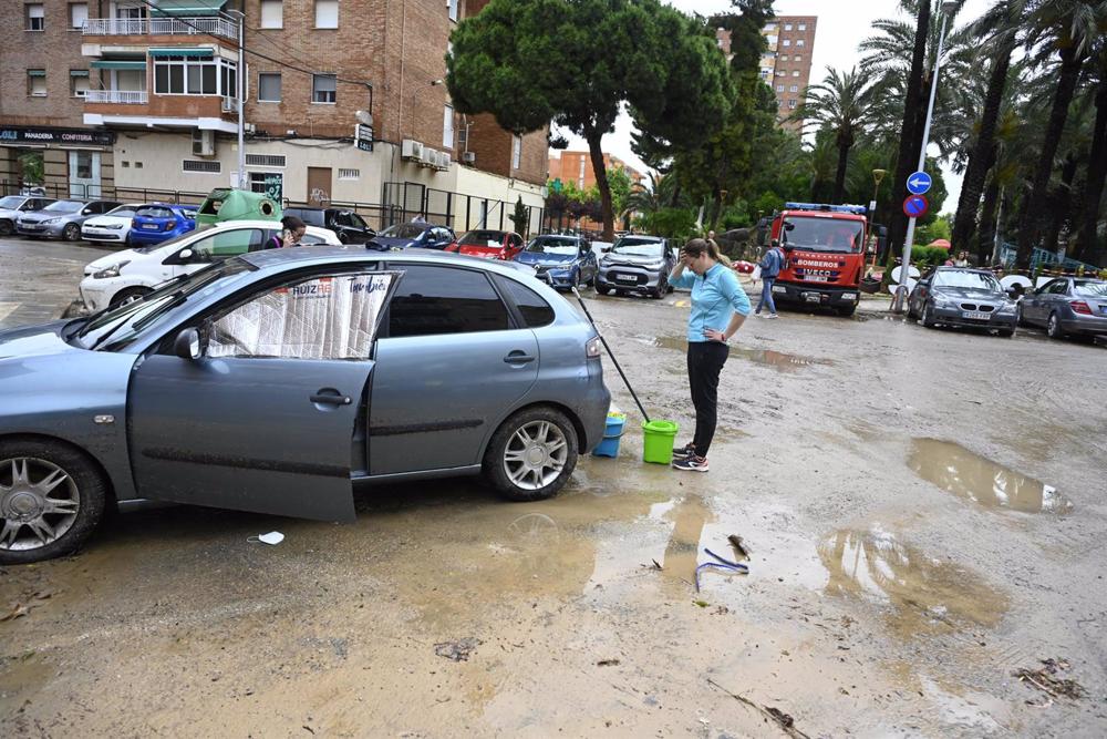 Efectos de la DANA en un calle de la ciudad, a 23 de mayo de 2023, en Cartagena, Murcia (España). El centro de Coordinación de Emergencias de la Región de Murcia ha informado que, hasta las 4.30 horas de hoy, la mayor incidencia de la DANA ha tenido lugar Efectos