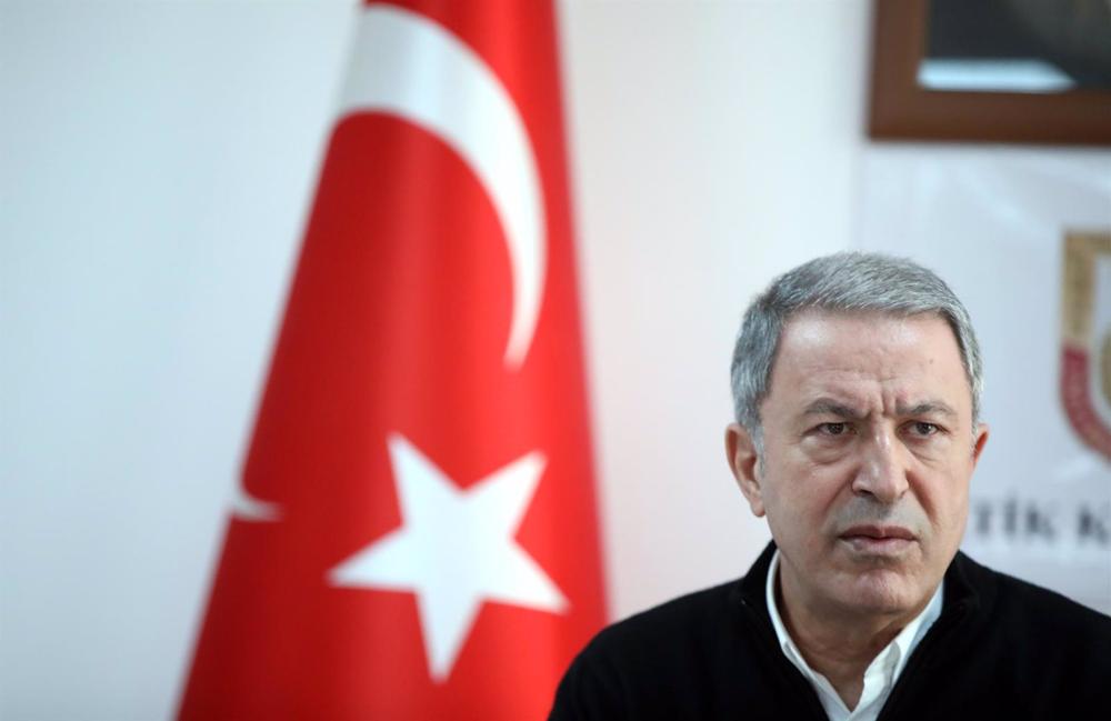 Archivo - El ministro de Defensa de Turquía, Hulusi Akar Archivo