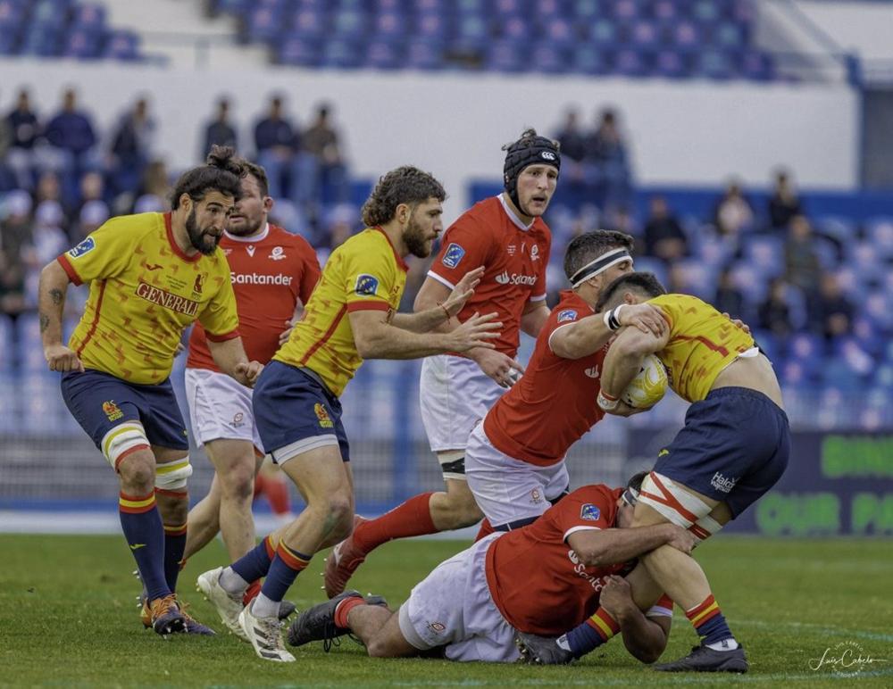 Archivo - La selección española de rugby durante un partido Archivo