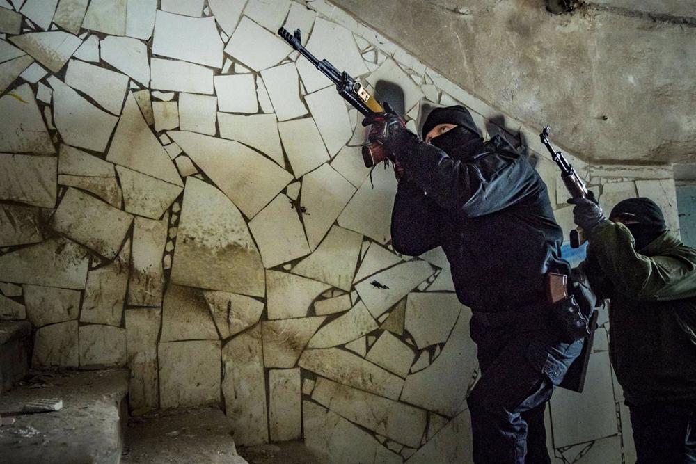 Archivo - Voluntarios civiles alistados en el Batallón Azov de Ucrania Archivo