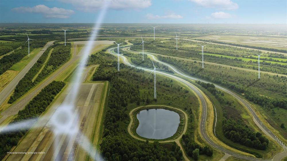 La pista de pruebas en Papenburg, en el norte de Alemania, donde van a instalar 20 aerogeneradores. La