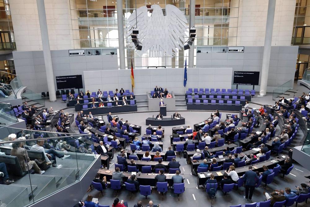 26 May 2023, Berlin: A general view of a plenary session of the German Bundestag. Photo: Carsten Koall/dpa 26