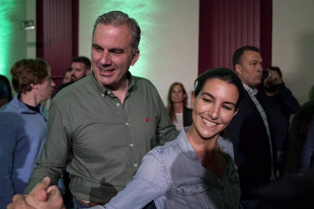 El candidato de VOX a la Alcaldía de Madrid, Javier Ortega Smith y la candidata de VOX a la Presidencia de la Comunidad de Madrid, Rocío Monasterio, El