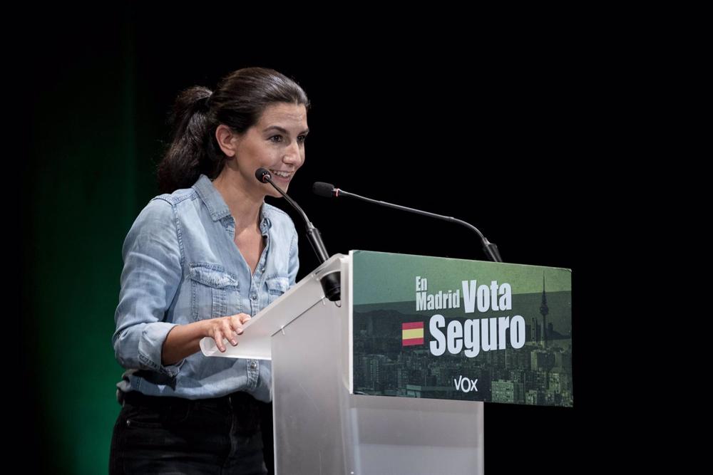 La candidata de VOX a la Presidencia de la Comunidad de Madrid, Rocío Monasterio La