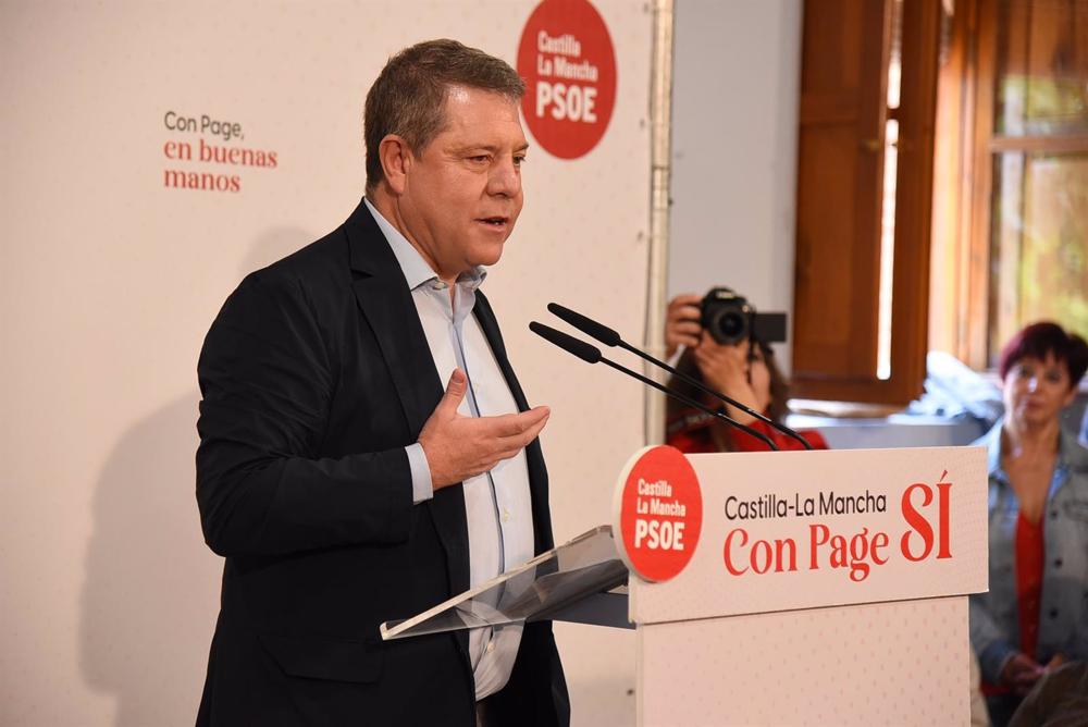 El candidato del PSOE a la Presidencia de Castilla-La Mancha, Emiliano García-Page El