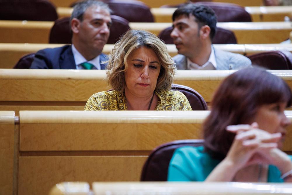 Archivo - La expresidenta de la Junta de Andalucía, Susana Díaz, durante una sesión plenaria, en el Senado, a 21 de junio de 2022, en Madrid (España). (Foto de archivo). Archivo