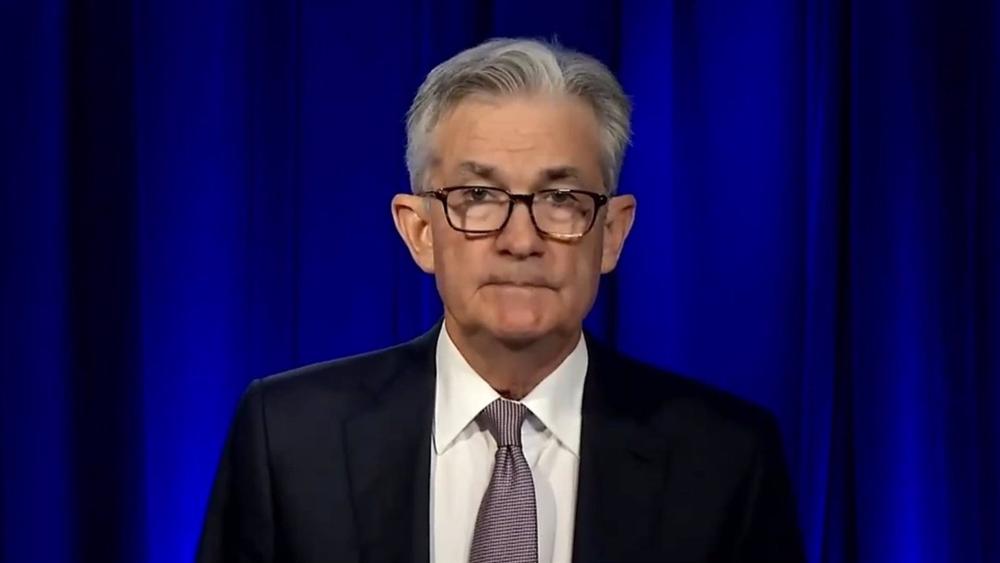 Archivo - El presidente de la Fed, Jerome Powell, durante su intervención en un actor organizado por NABE el 6 de octubre de 2020. Archivo