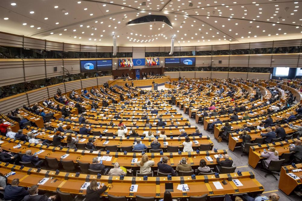 Illustration picture shows a plenary session of the European Parliament, in Brussels, Wednesday 31 May 2023. Illustration