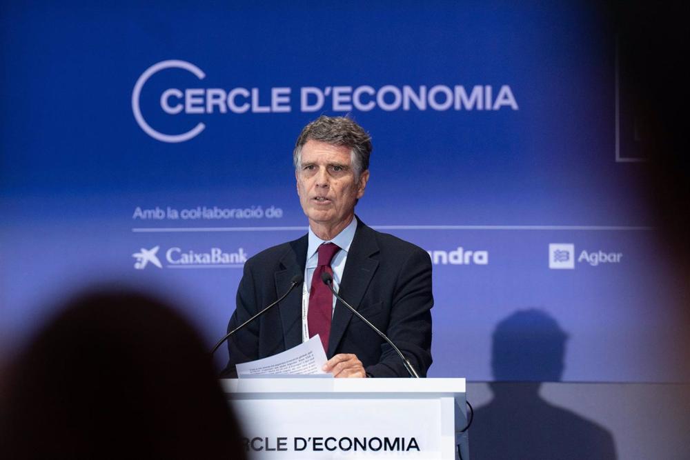 El presidente del Cercle d'Economia, Jaume Guardiola, en la inauguración de la 38 Reunió Cercle d'Economia. El